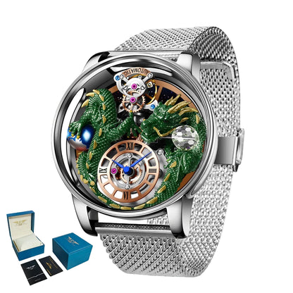 Diamond-Accented Tourbillon Men's Sapphire Watch