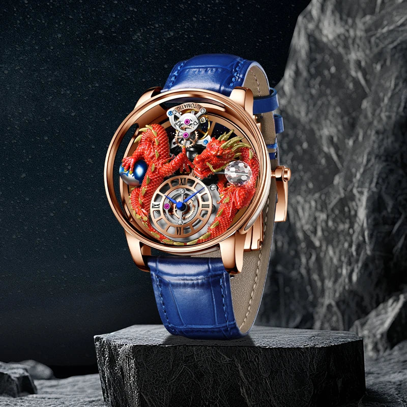 Diamond-Accented Tourbillon Men's Sapphire Watch