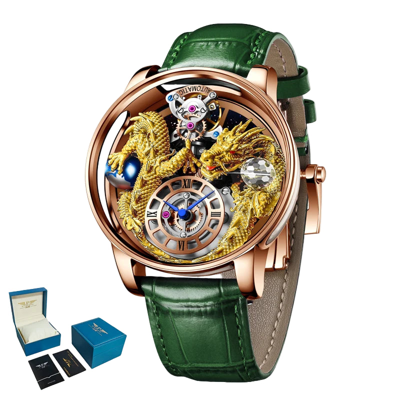 Diamond-Accented Tourbillon Men's Sapphire Watch
