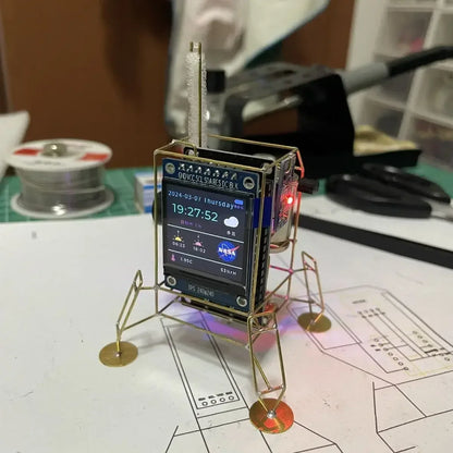 Creative Mars Lander Desktop Clock Model