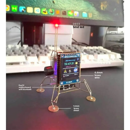 Creative Mars Lander Desktop Clock Model