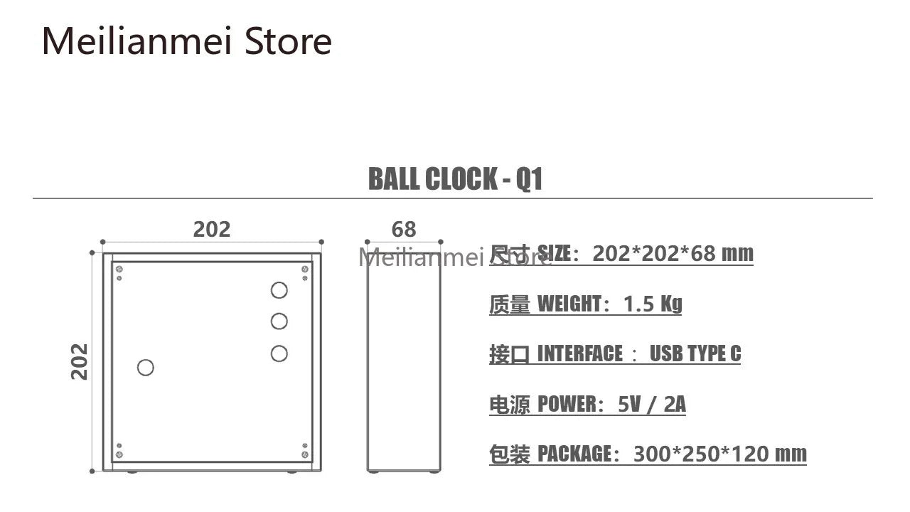 Mechanical Pinball Track Desk Clock