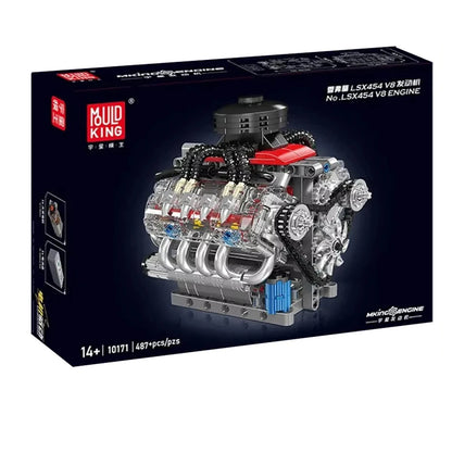 V8 Engine Model Kit LSX454 Motorized Car Building Blocks