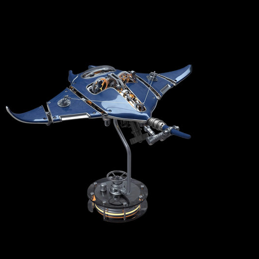 Mechanical Devil Fish Metal Electric Art Sculpture