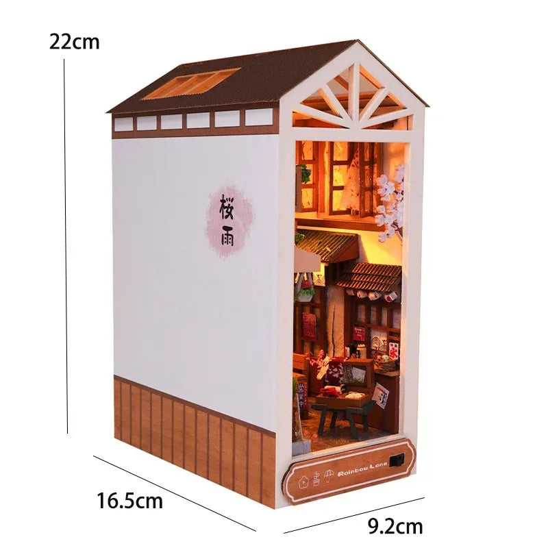 Miniature Bookshelf Dollhouse DIY Building Kit