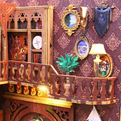 Miniature Bookshelf Dollhouse DIY Building Kit