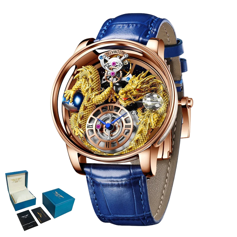 Diamond-Accented Tourbillon Men's Sapphire Watch