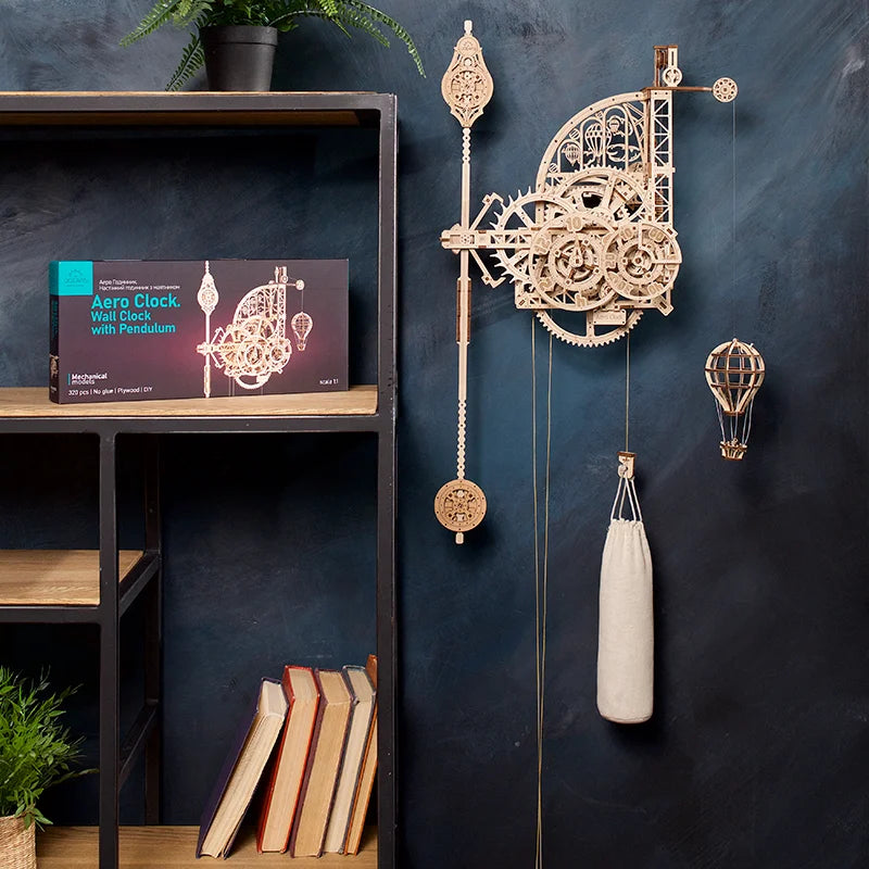 Handcrafted Mechanical Aeronautical Clock Model