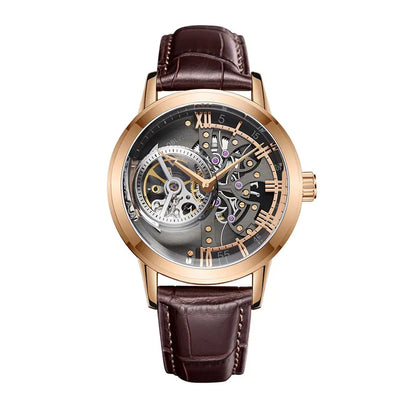 Men Mechanical Skeleton Wristwatch with Sapphire Glass