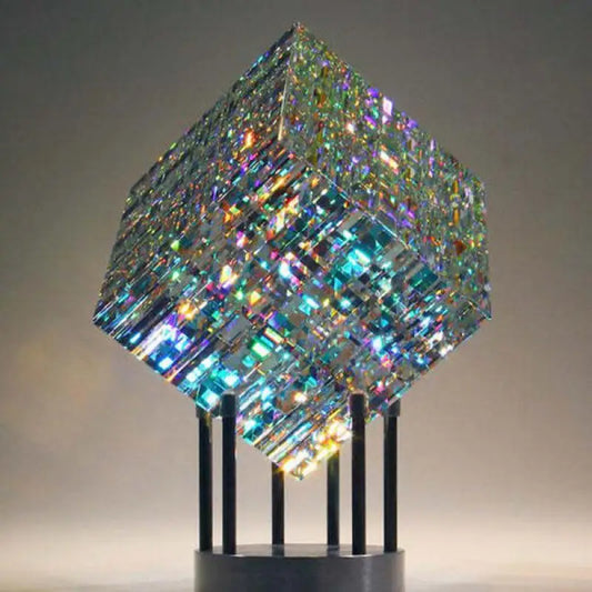 Colorful Prism Cube Glass Sun Catcher Decoration