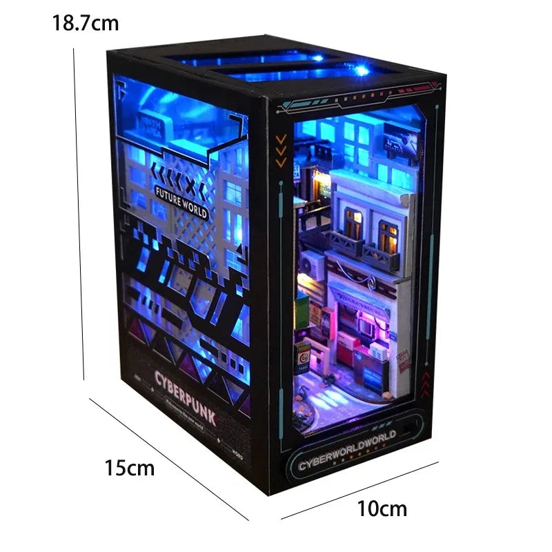 Miniature Bookshelf Dollhouse DIY Building Kit