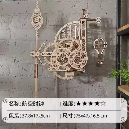 Handcrafted Mechanical Aeronautical Clock Model