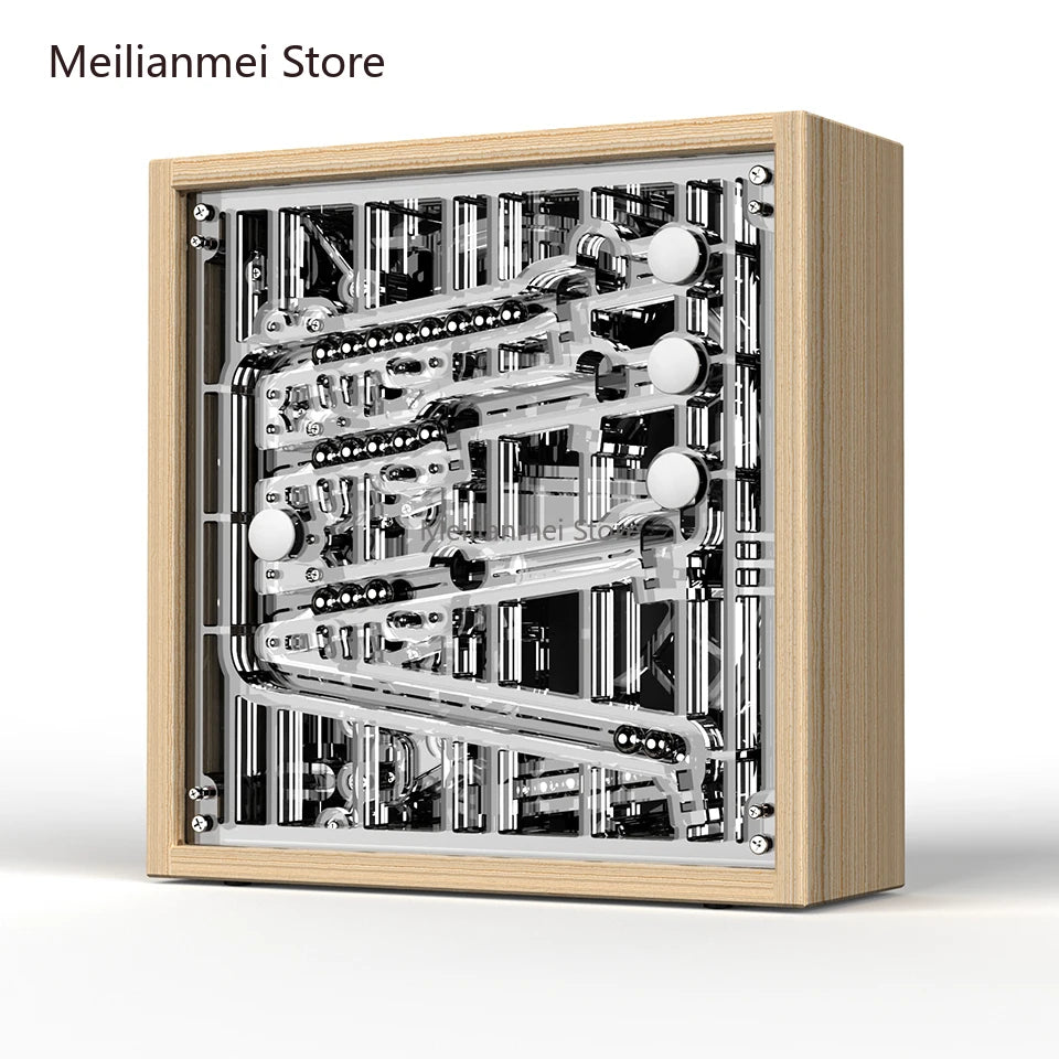 Mechanical Pinball Track Desk Clock