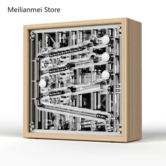 Mechanical Pinball Track Desk Clock