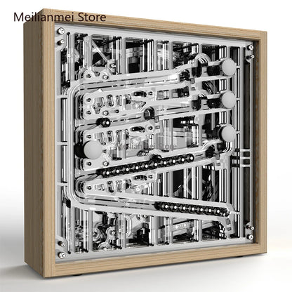 Mechanical Pinball Track Desk Clock