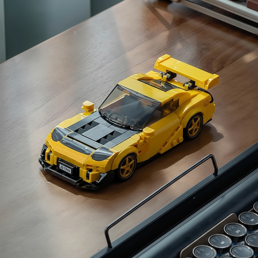 Enhanced Yellow Sports Car