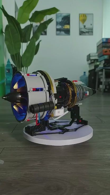 Electric Aircraft Engine Building Block Model with Light Kit