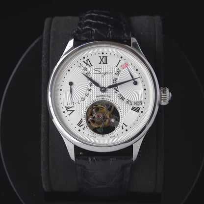 Hand-Wound Skeleton Tourbillon Men's Wristwatch