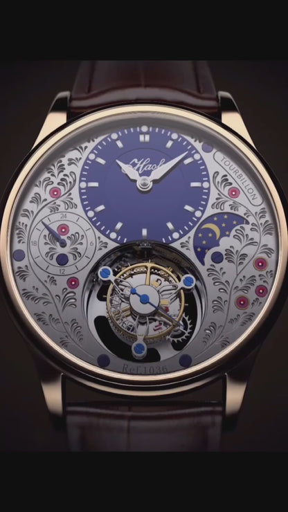 Carved Dial Sapphire GMT Mechanical Watch